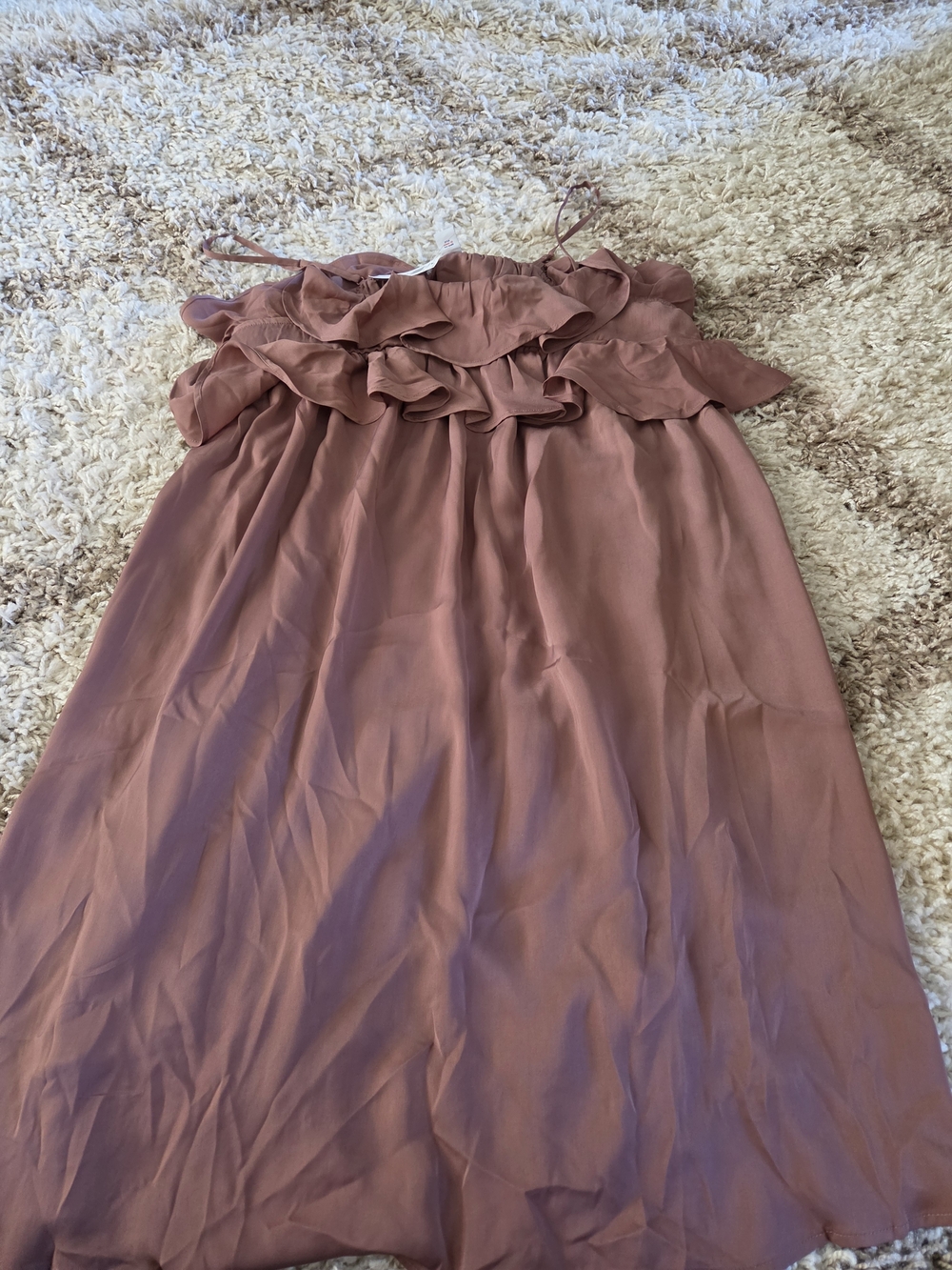 Old Navy Dusty Rose Ruffle-Trim Mini Dress